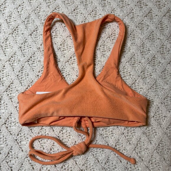 NWT L*Space Dax Top Orange Textured Bikini Swim Top – Women’s Small - Picture 6 of 6